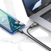 Адаптер Hoco UA17 USB Male to Type-C female USB2.0 adapter / Бренд + №8831