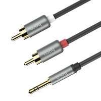 Аудио кабель Hoco UPA10 double lotus rca audio cable 3.5mm / AUX + №8838