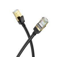 Сетевой кабель для интернета Hoco US02 Level pure copper gigabit ethernet cable(L=3M) / LAN + №8843