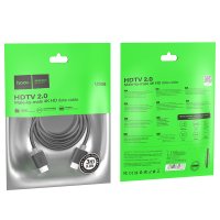 Видео кабель Hoco US08 HDTV 2.0 male-to-male 4K HD data cable(L=3M) / Кабели / Переходники + №8852