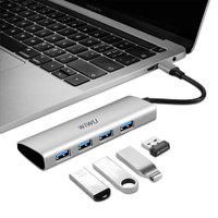WIWU Переходник A440 Pro 4 in 1 (USB-C to 4xUSB3.0) Hub докстанция Alpha / Type-C + №9038