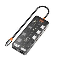 WIWU Адаптер CB011 11 в 1 Cyber USB-C to USB3.0, SD/TF, HDMI, RJ45, VGA, PD + 3.5mm / Hub + №9102