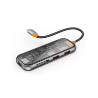 WIWU Адаптер CB005 Cyber HUB 5 in 1 USB-C to USB3 x 3 / SD / Micro SD / WIWU + №9103