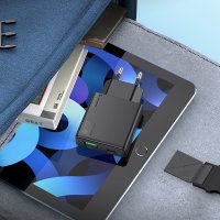 СЗУ Hoco N38 Delgado dual port PD20W+QC3.0 charger / Адаптеры + №9457
