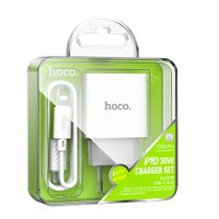 СЗУ Hoco C76A Pro Majestic single port PD30W charger set(C to iP) / Hoco + №9498