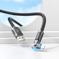 Кабель Hoco U118 iP Triumph rotating charging data cable / Hoco + №9534