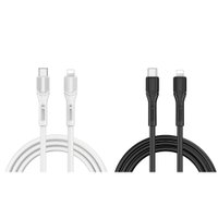 WIWU Кабель Wi-C005 C-L Armor Series High Elastic TPE Fast Charging USB C to Lighting / Кабелі + №9756