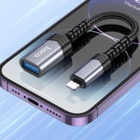 Адаптер Hoco UA24 Adapter iP to USB-A female USB 2.0 / Перехідники/подовжувачі + №9801