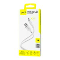 DC256T10W - Budi USB-A to Type-C Cable Liquid Silica Gel 3A 1m / Budi + №9949