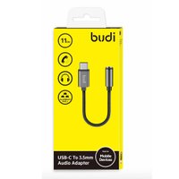 DC105B - AUX Cable Budi USB-C to 3.5 mm 11cm / Budi + №10893