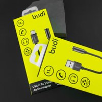 DC105B - AUX Cable Budi USB-C to 3.5 mm 11cm / Budi + №10893