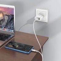 СЗУ Hoco C95A Lineal PD20W+QC3.0 charger(EU) / МЗП + №10119