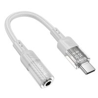 Кабель-переходник Hoco LS37 Spirit transparent digital audio converter Type-C to 3.5mm / Hoco + №10114