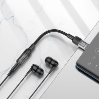Кабель-переходник Hoco LS37 Spirit transparent digital audio converter Type-C to 3.5mm / Hoco + №10114