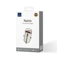 WIWU Автомобильное зарядное устройство Wi-QC028 Nano Series 30W Fast Car Charger USC-A+USB-C / WIWU + №10356