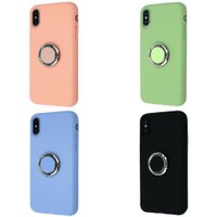 Silicone Cover With Ring Iphone X/XS / apple-iphone-iphone xs + №1396