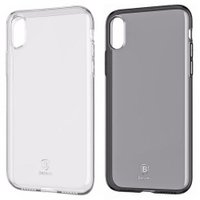 Baseus Simple Series Case（With Pluggy TPU) For Iphone X/XS Transparent / apple-iphone-iphone xs + №3271