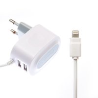 СЗУ QLT-POWER HXUT-2 Lightning, 2 USB / Зарядні пристрої + №7299