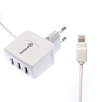 СЗУ QLT-POWER HXUS-1 Lightning, 3 USB / Зарядні пристрої + №7297