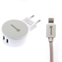 СЗУ QLT-POWER HUT-4 Lightning, 2 USB / Зарядні пристрої + №7283