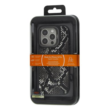 Kajsa Glamorous Collection Snake Pattern 2 back case for iPhone 16 Pro / Kajsa Glamorous Collection Snake Pattern 2 back case + №11001