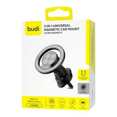 CM588B - Budi - 2-IN-1 Universal Magnetic Car Mount / Нові надходження + №11130