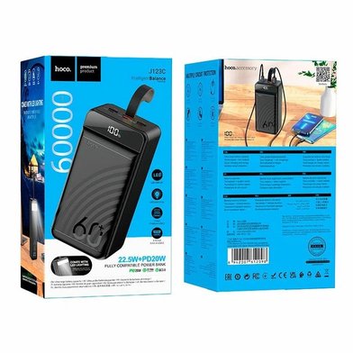 Power Bank Hoco J123C Element 22.5W+PD20W 60000mAh / Зарядные устройства hoco + №11322