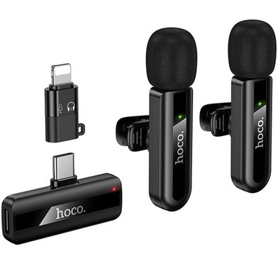 Микрофон-петличка Hoco L20A Fair wireless (iP/Type-C) / Аудио hoco + №11395