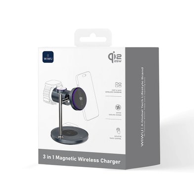 WiWU БЗУ Wi-W041 QI2.2  Space Station Air-cooled 3 in 1 / Зарядные устройства wiwu + №11595