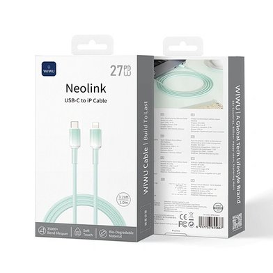 WIWU Кабель Wi-C062 C-L Neolink Series Silicone Cable 27W 1m / Кабели / Переходники wiwu + №11605