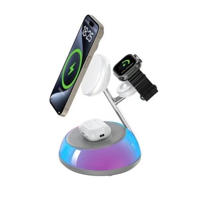WiWU БЗУ Wi-W036 Aurora Qi2.0 3 in 1 Wireless Charger / Зарядные устройства wiwu + №11614