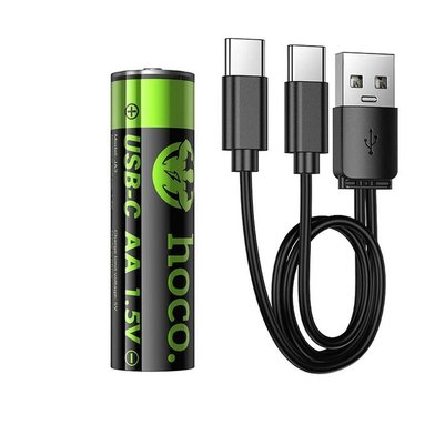 Аккумуляторные батарейки HOCO JA3 (AA) 860mAh USB-C / Зарядные устройства hoco + №11762