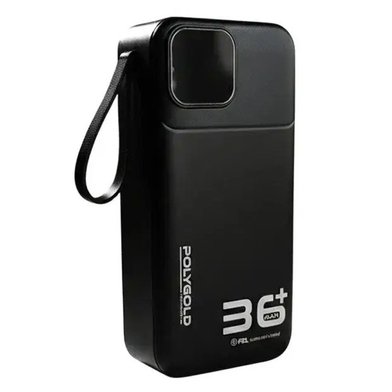 Power Bank POLYGOLD PG-PW328 36000mAh 22.5W / Администрирование + №11763