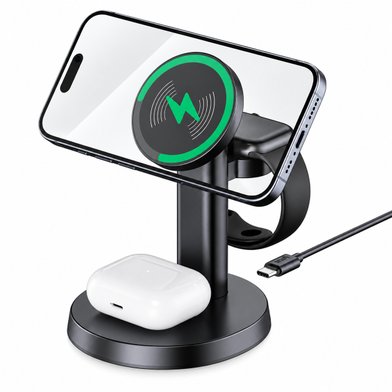 WL4900B - Budi MagSafe 3 in 1 15W Wireless Faster Charger / Нові надходження + №12048