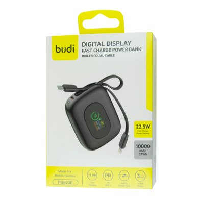 PB823B - Budi Power Bank 22.5W 10000mAh PD+QC3.0 / Нові надходження + №12050