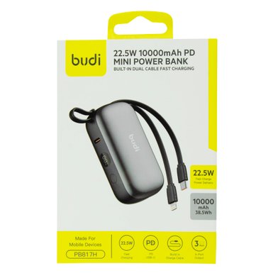 PB817H - Budi Power Bank 22.5W 10000mAh PD+QC3.0 / Нові надходження + №12051