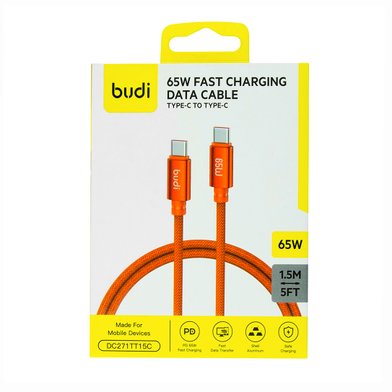 DC271TT15C Budi 1.5m 65W Type-C to Type-C Cable / Новые поступления + №12056