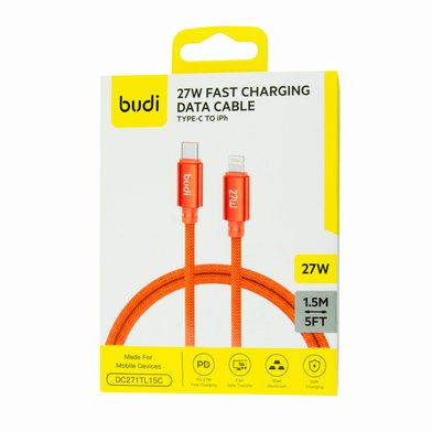 DC271TL15C Budi 1.5m 27W Type-C to Lighting Cable / Новые поступления + №12057