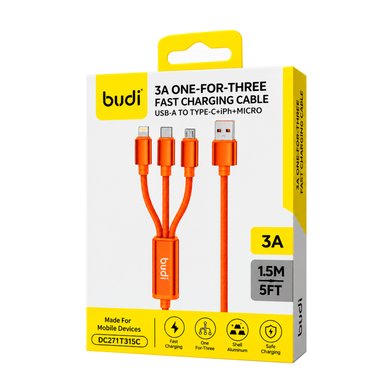 DC271T315C - 3in1 Charge Cable 1.5m 3A / Новые поступления + №12058