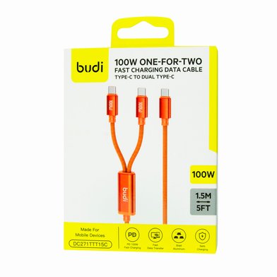 DC271TTT15C - Budi 2 in 1 Type-C to Type-C+Type-C / Новые поступления + №12059