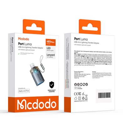 Переходник MCDODO OT-7390 Transfer Adapter A to L / Кабели / Переходники mcdodo + №12070