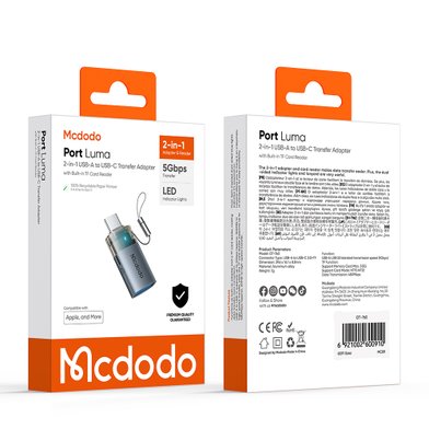 Переходник MCDODO OT-7600 Transfer Adapter A to C TF Card Reader / Кабели / Переходники mcdodo + №12075