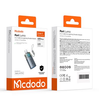 Переходник MCDODO OT-7850 Transfer Adapter A to L TF Card Reader / Кабели / Переходники mcdodo + №12175
