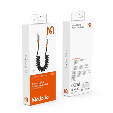 Кабель MCDODO CA-0900 Coil С to AUX 3.5 / Кабели / Переходники mcdodo + №12177