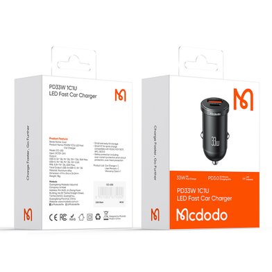 AЗУ MCDODO CC-2320 PD Fast Charger 33W 1C / Всё для автомобилей mcdodo + №12192