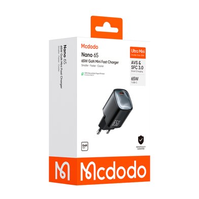 СЗУ MCDODO CH-8260/8261 65W GaN Mini Fast Charger 65W 1C / Администрирование + №12348