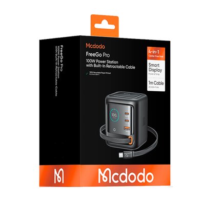 СЗУ MCDODO CH-1391 Power Station with Built-In Retractable Cable 100W 3C+1A / Мережеві ЗУ + №12349