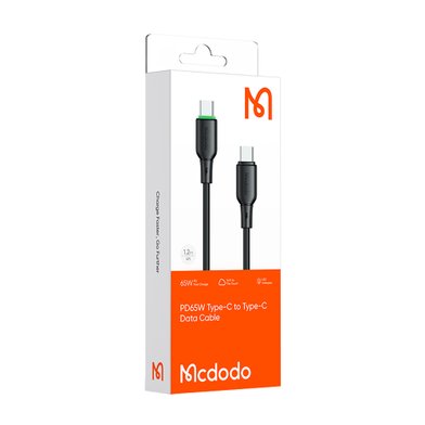 Кабель MCDODO CA-4771 Type-C to Type-C Data Cable with LED Light 1.2m 65W / Администрирование + №12354