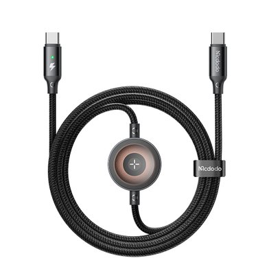 Кабель MCDODO CA-2580 USB-C to USB-C+ Wireless Charger for Apple Watch Cable 1.5m 2 in1 60W / Администрирование + №12356