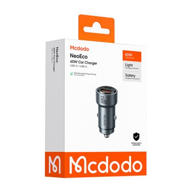 AЗУ MCDODO CC-8210 60W Car charger USB-C + USB-A / Администрирование + №12358